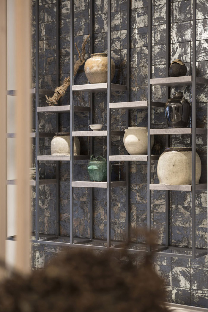 新中式風格辦公室墻飾設計效果圖