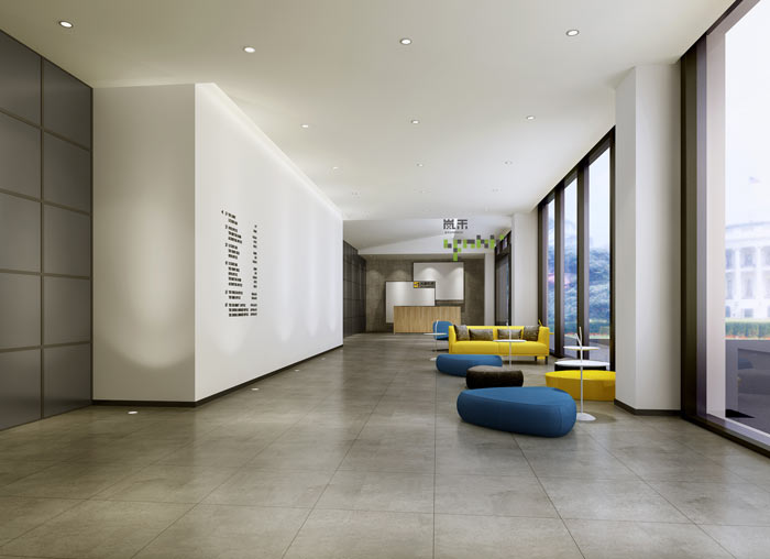 通信科技公司大廳裝修設計案例效果圖