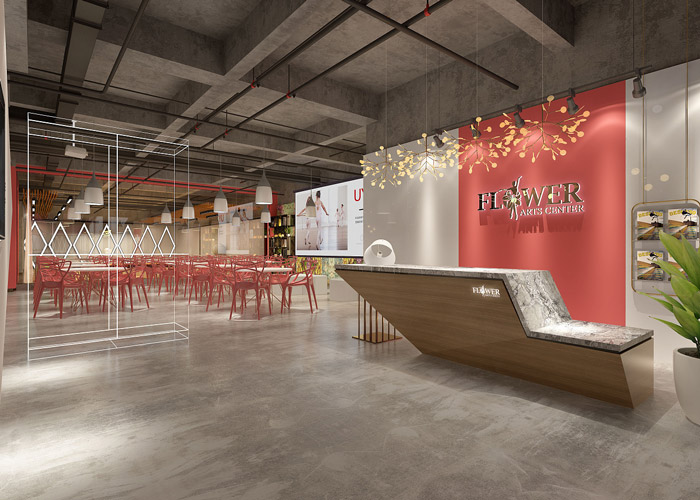 舞蹈培訓班前臺裝修設計效果圖