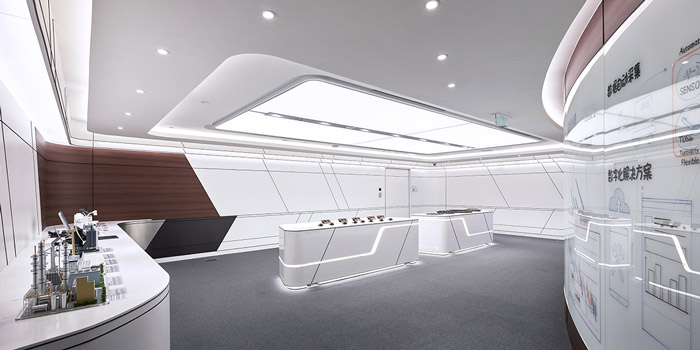 科技園區辦公樓展廳裝修設計效果圖