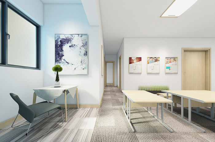 教育培訓(xùn)機(jī)構(gòu)接待區(qū)裝修設(shè)計效果圖