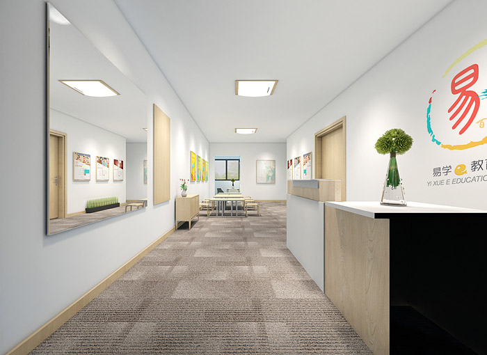 教育培訓(xùn)機(jī)構(gòu)前臺裝修設(shè)計效果圖