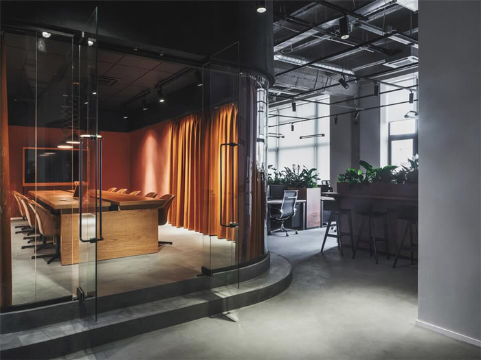 包豪斯風(fēng)格辦公室過(guò)道裝修設(shè)計(jì)效果圖