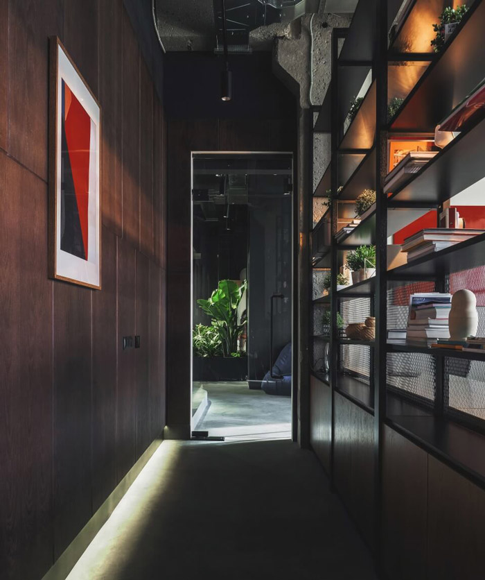 包豪斯風(fēng)格辦公室過(guò)道裝修設(shè)計(jì)效果圖