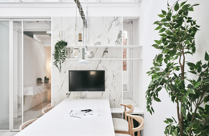 家庭式loft辦公室接待區裝修設計效果圖