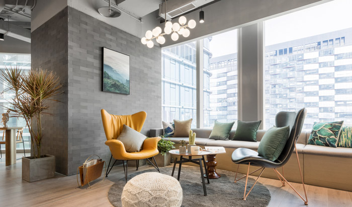 干凈清爽辦公室獨立區裝修設計效果圖