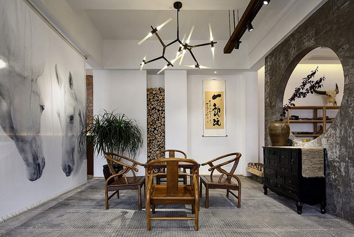 禪意辦公室交流區裝修效果圖