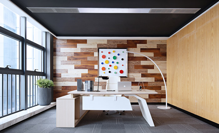 科技公司總經(jīng)理辦公室裝修設計效果圖