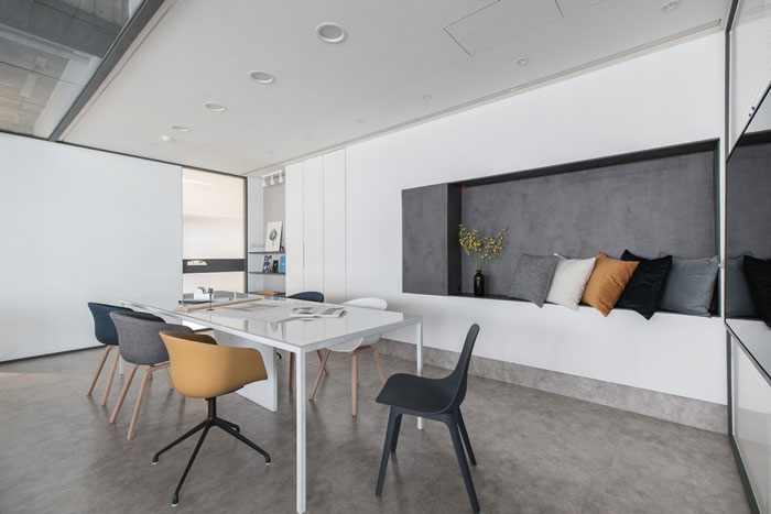 灰色系辦公室會議室裝修設計效果圖