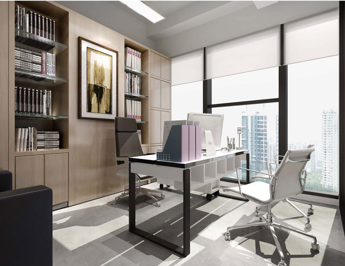 食品公司總經理辦公室裝修設計效果圖