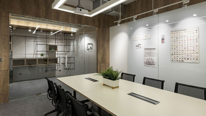 鞋業公司辦公室會議室裝修設計效果圖