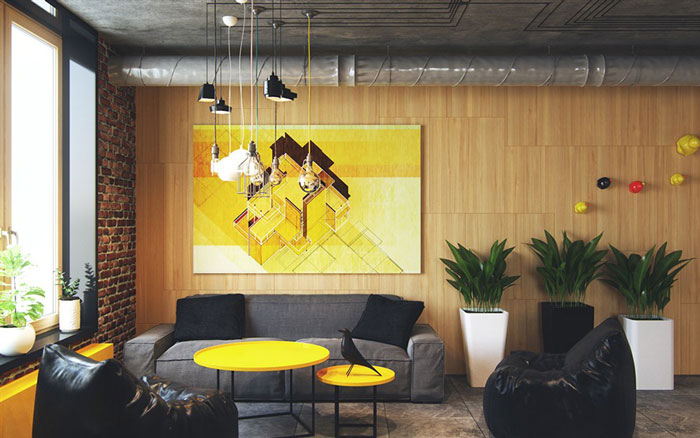 復古辦公室接待區裝修效果圖