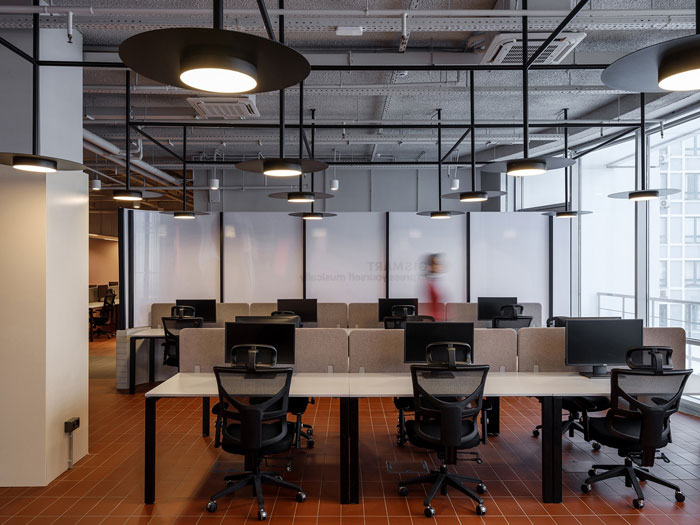 極簡辦公室辦公區裝修設計效果圖