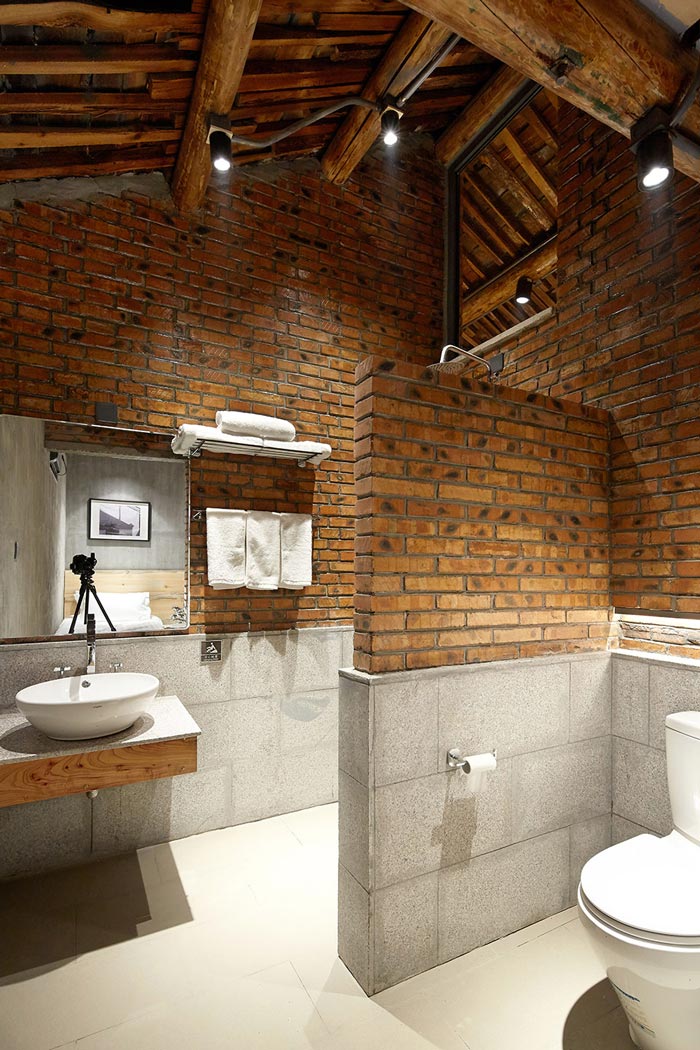 景區三合院民宿洗手間設計效果圖