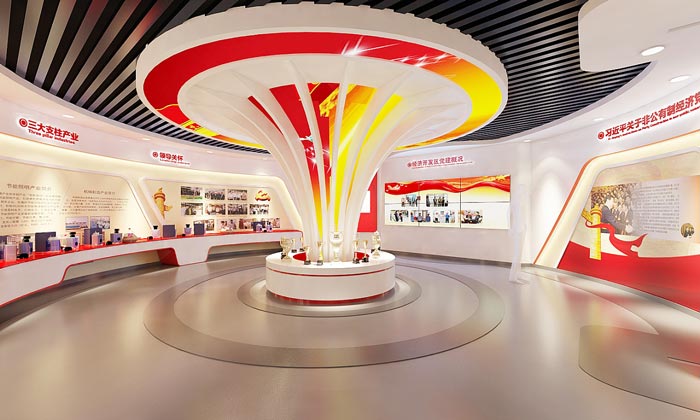 黨建展廳裝修設計效果圖