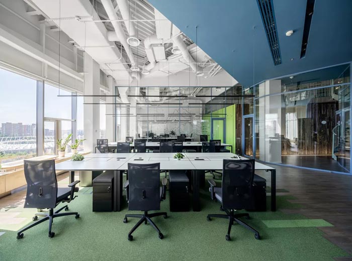 二(2)層辦公樓辦公區設計方案