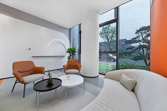 浙江美妝行業辦公總部大樓休閑區設計案例